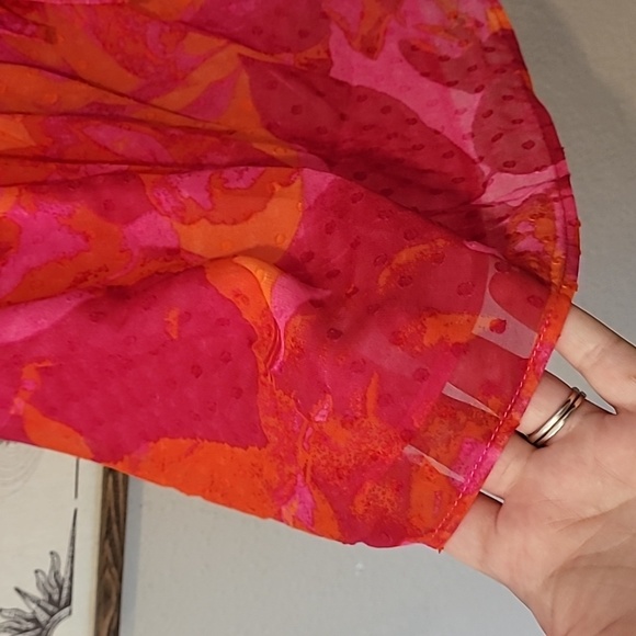 Floral tie waist tank - Picture 4 of 5